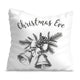 Christmas Eve White Velvet Pillow