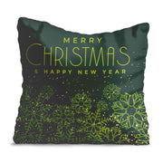 Christmas Green Snowflakes Pillow