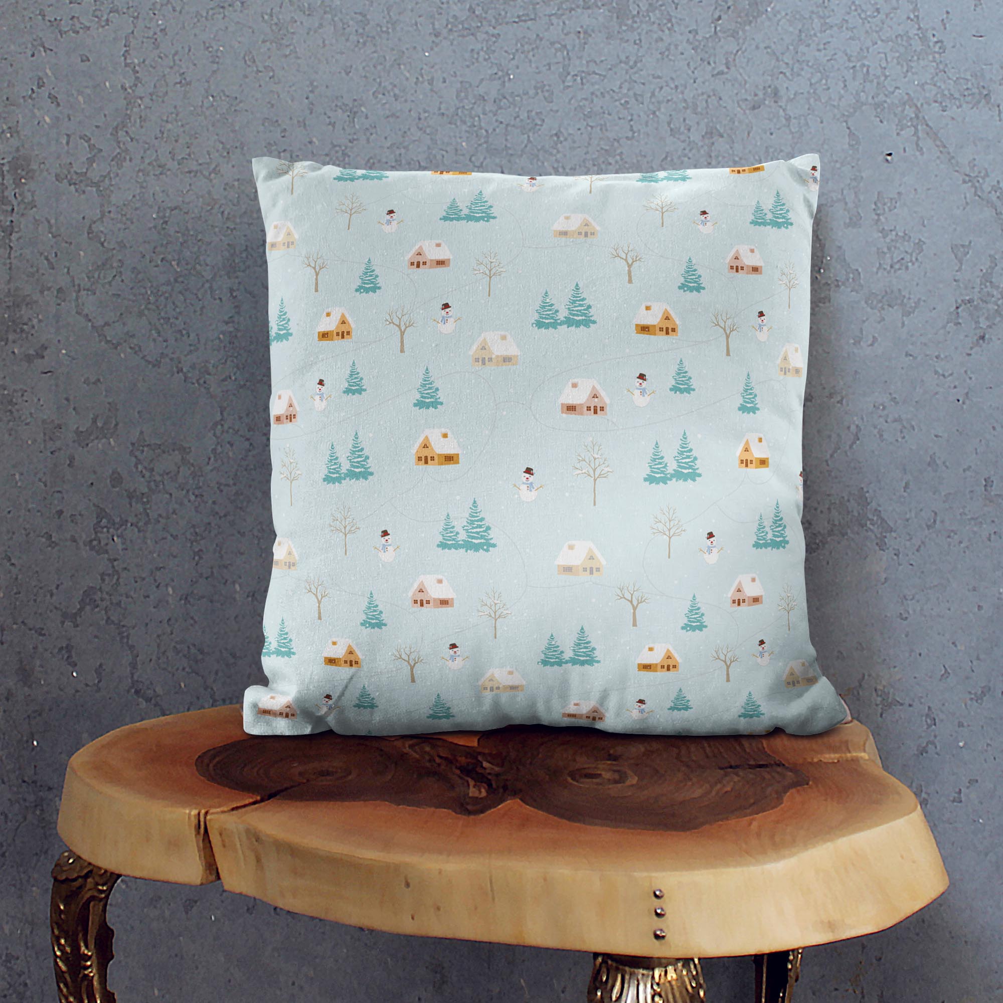 Christmas Walk Outside Pillow