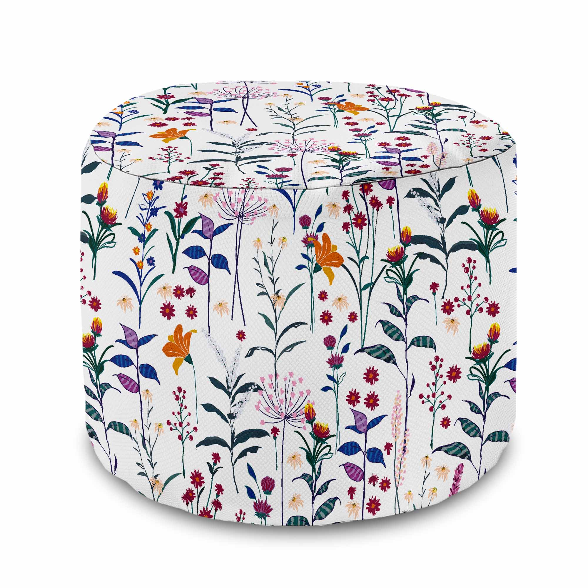 Kulatá podnožka Puf Color Meadow-Velvet