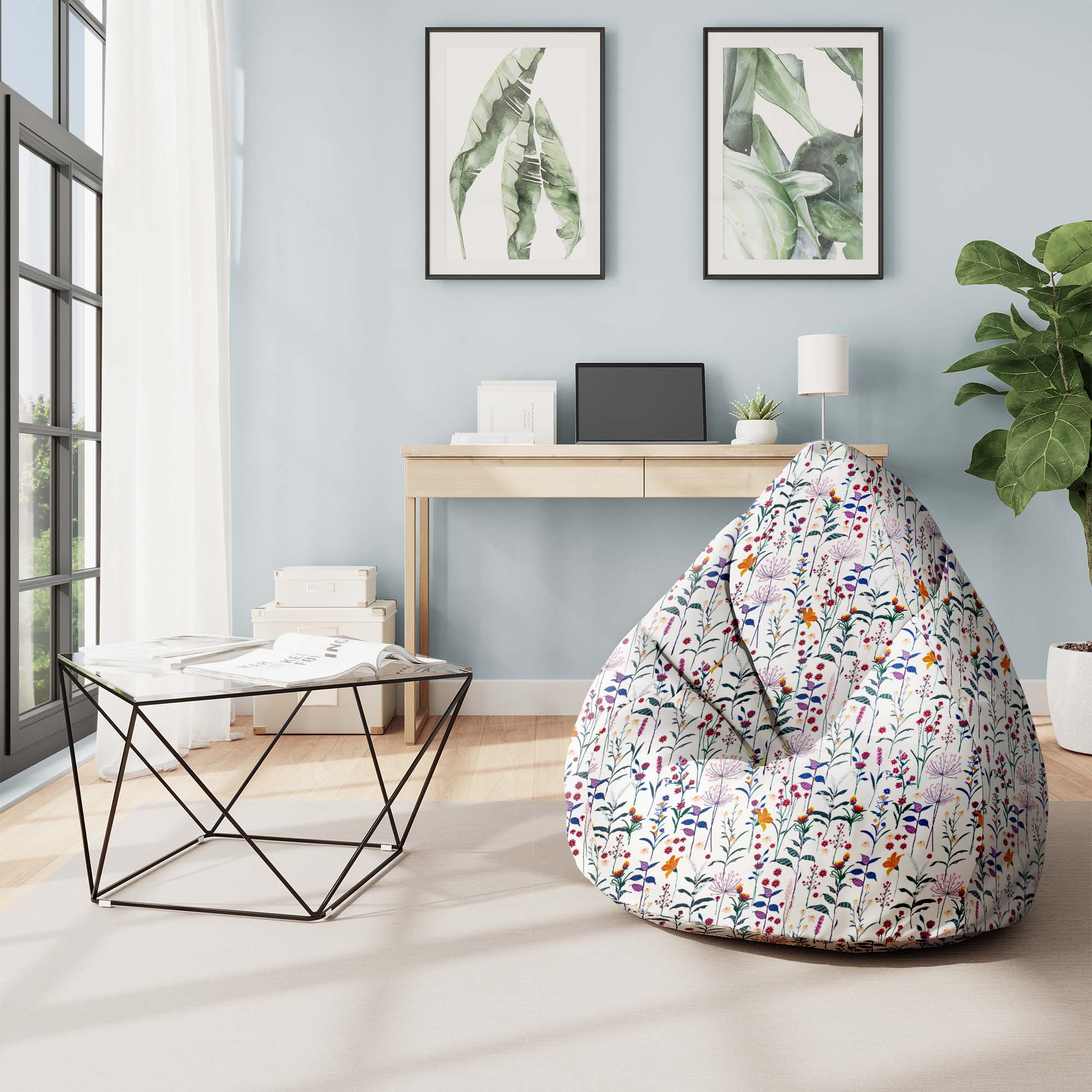Puf Pearshape Color Meadow-M-Oxford