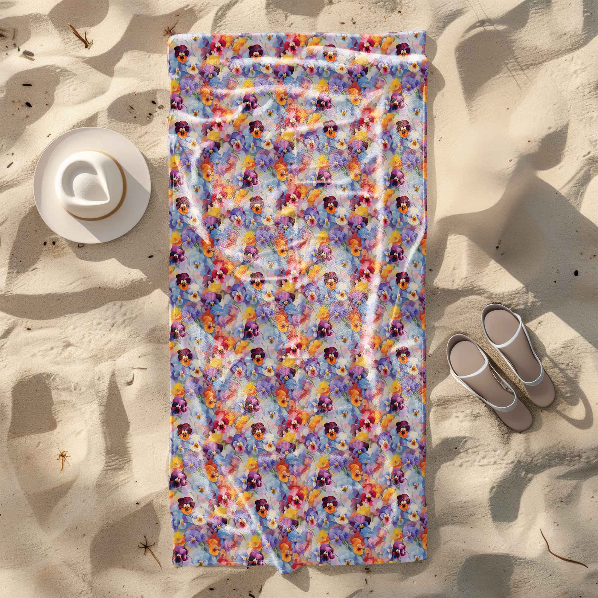 Uterák Colorful Flowers Pattern-70x140 cm