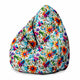 Puf Pearshape Colorful Floral -M-Velvet