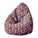 Puf Birnenform Buntes Blumenmuster