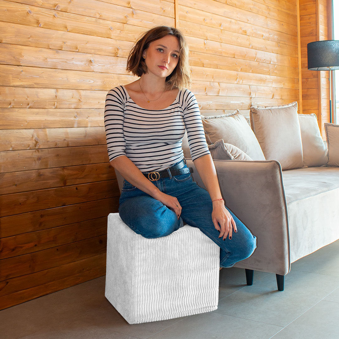 Qubik Pouf Cool Gray
