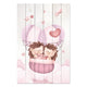 Wood Picture Cute Hedgehogs in the Clouds-60x90 cm