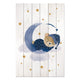 Wooden Picture Cute Sleeping Bear-30x30 cm