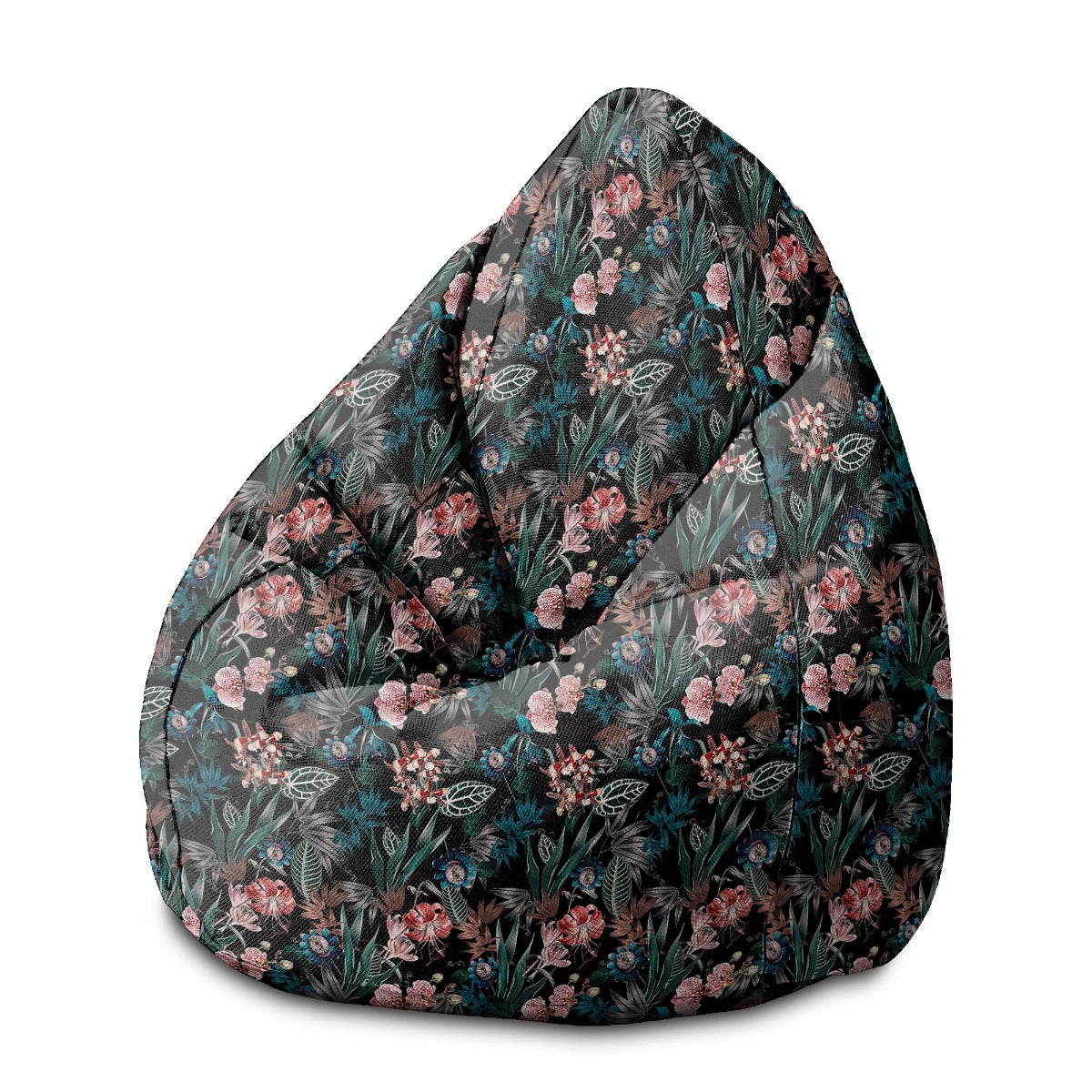 Pearshape Dark Botanic Pouf