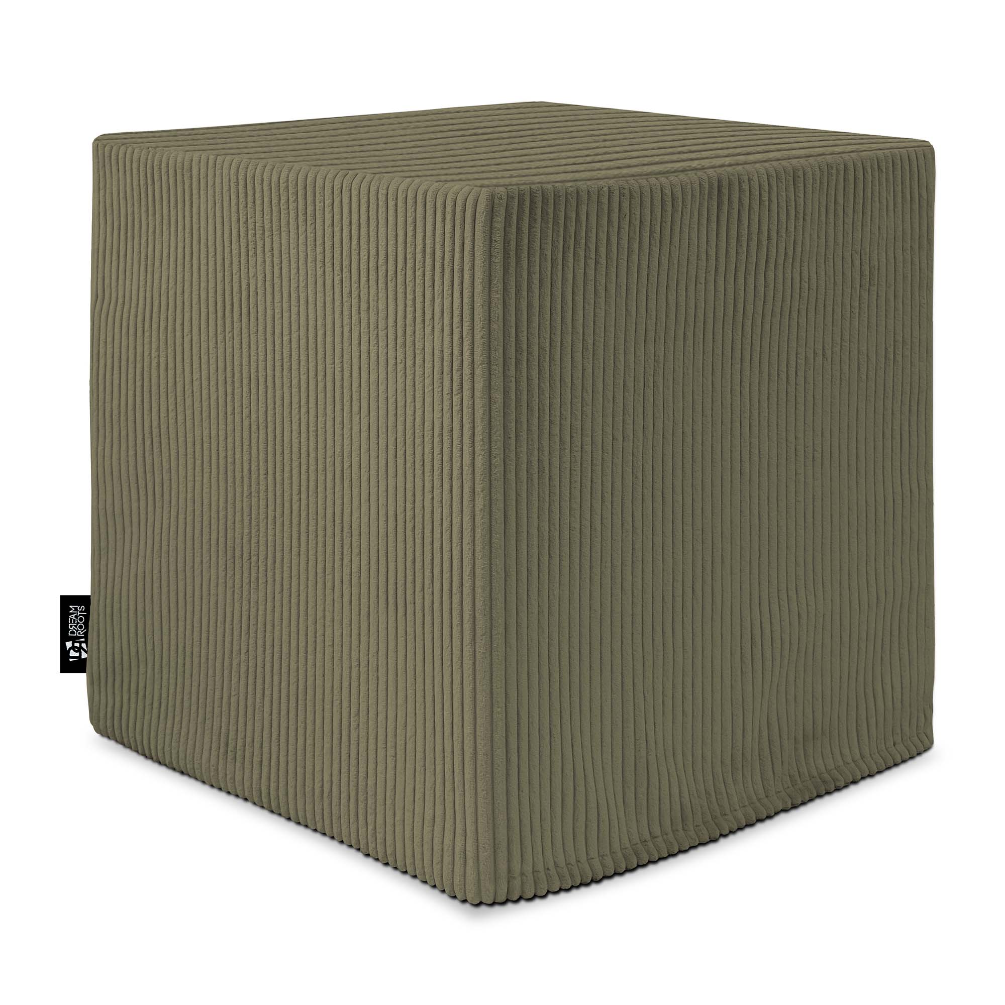 Sitzpouf Qubik Dark Olive-40x40 cm