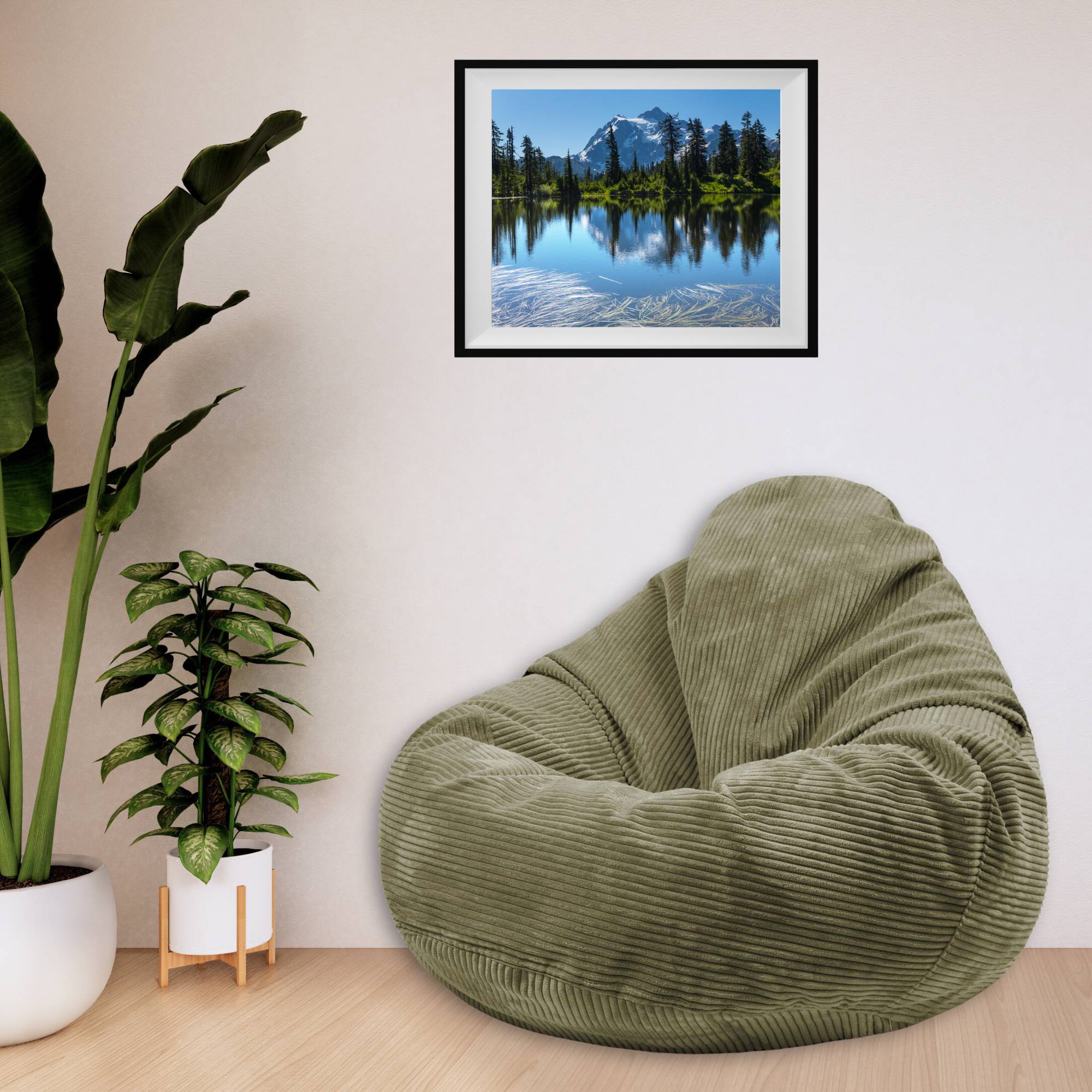 Puf Paradise Dunkle Olive-S