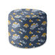 Round Pouf Footrest Blue Planes-Oxford