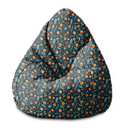 Puf Pearshape Rozptýlené kvety-M-Zamat