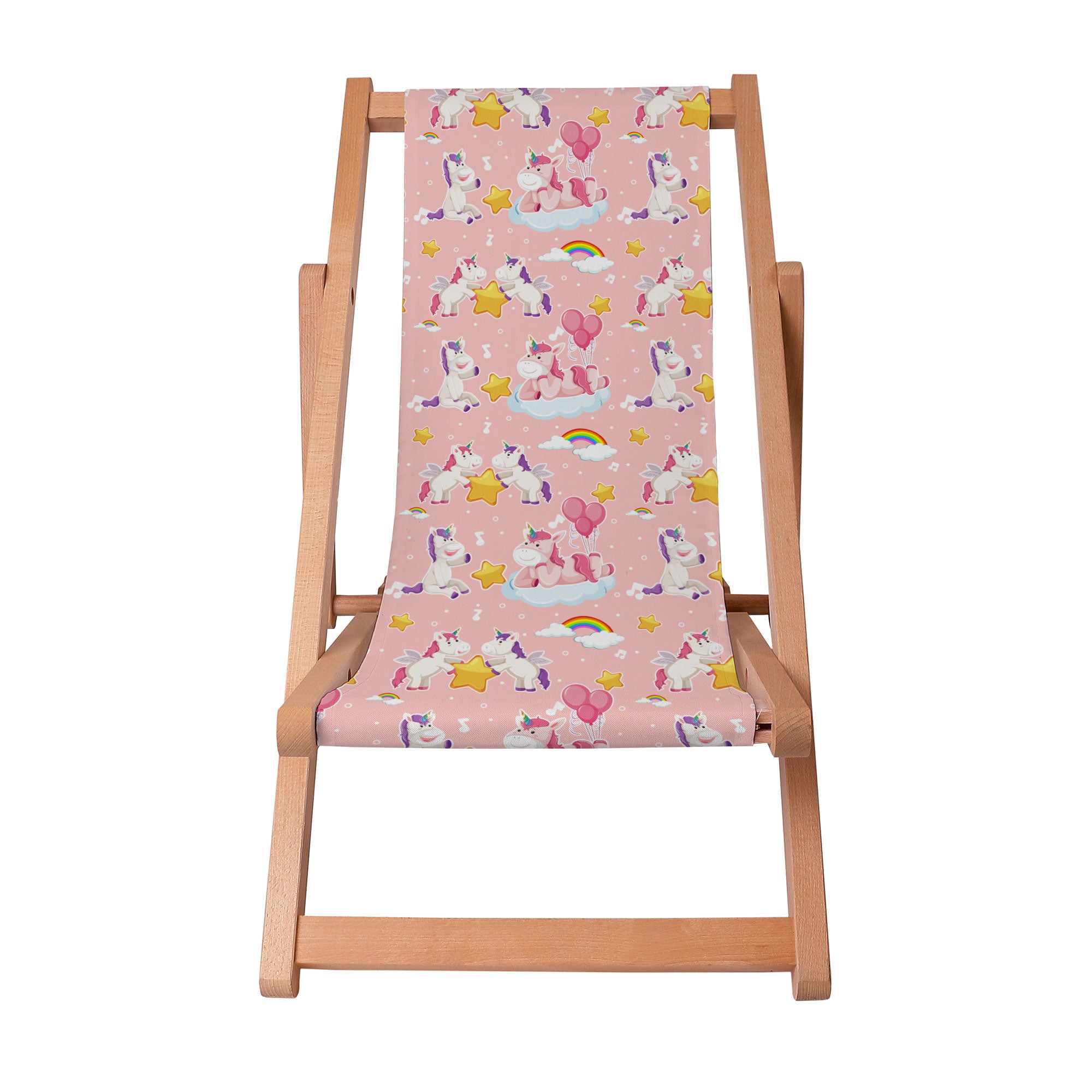 Wooden deck chair Unicorns Have Fun
