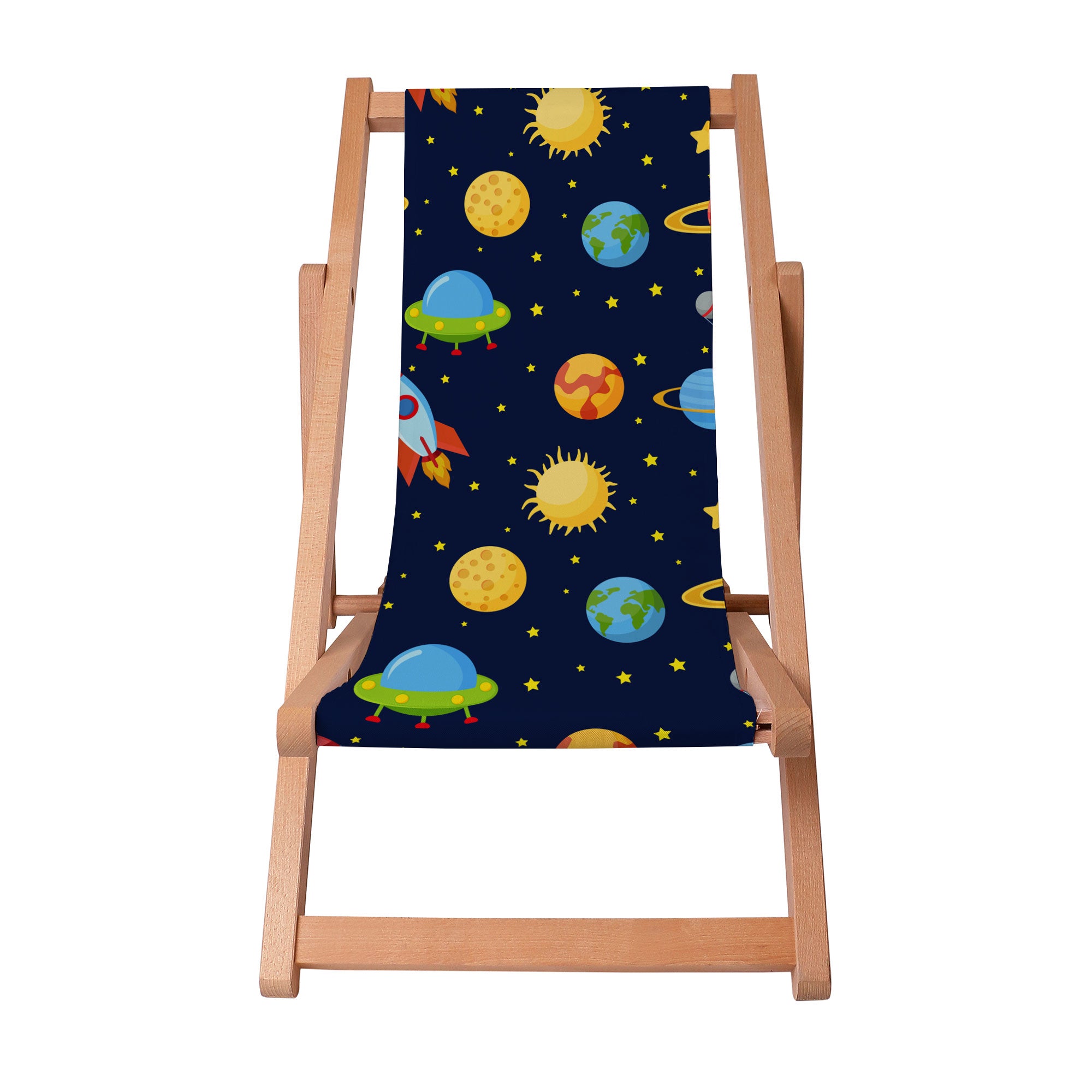 Wooden deck chair Colorful Galaxy