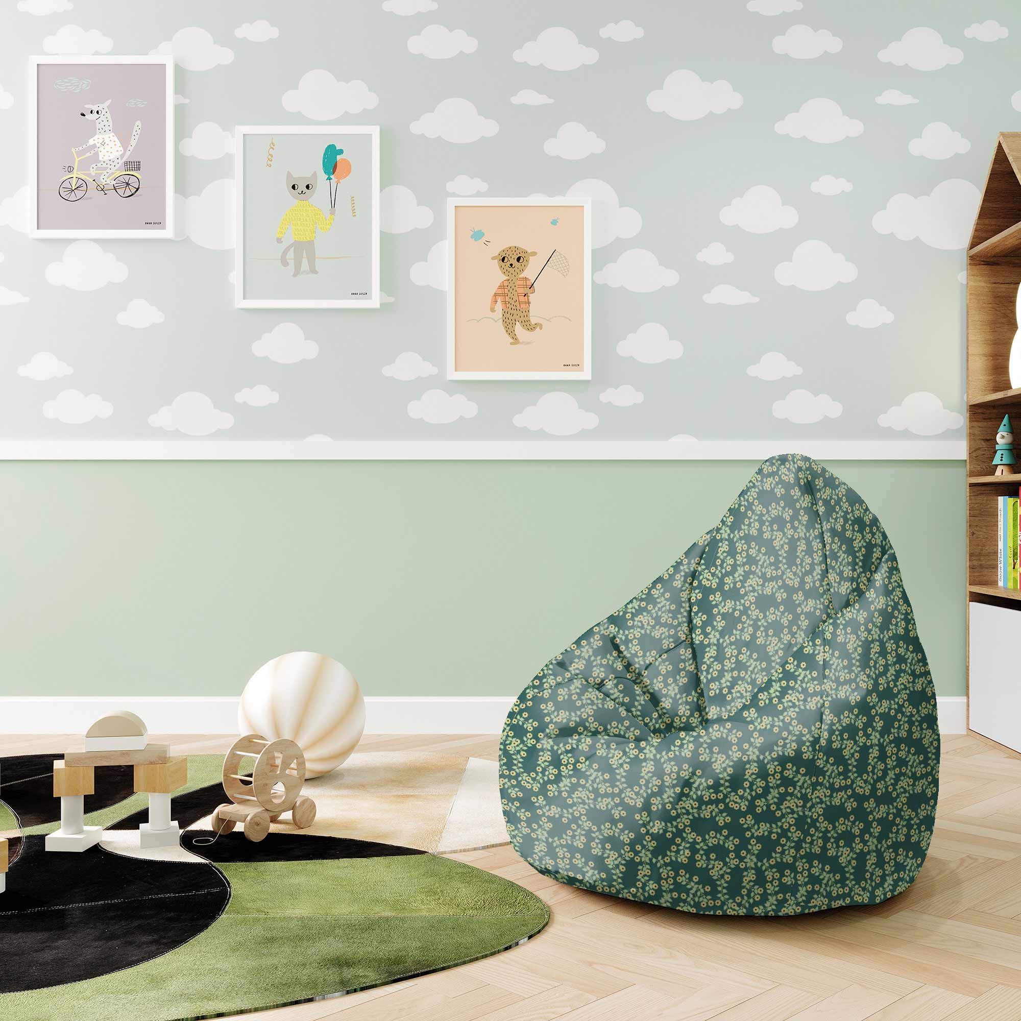 Puf Pearshape Drobnokvet-S-Oxford
