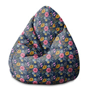 Pearshape Pouf Spring Flowers-M-Velvet