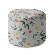 Puf kulatý podnožka Flower Doodling-Velvet