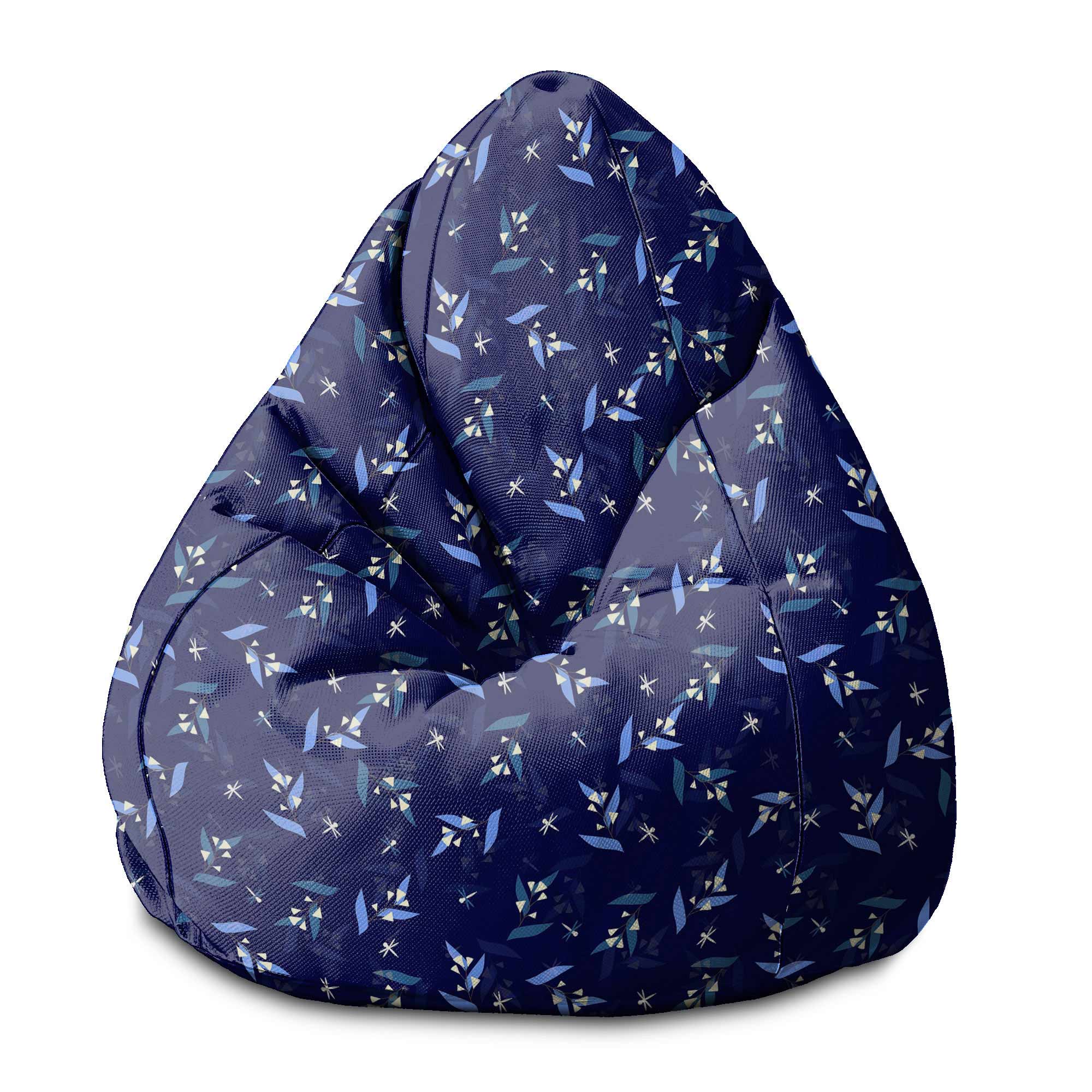 Puf Pearshape Moon Flowers-M-Velvet