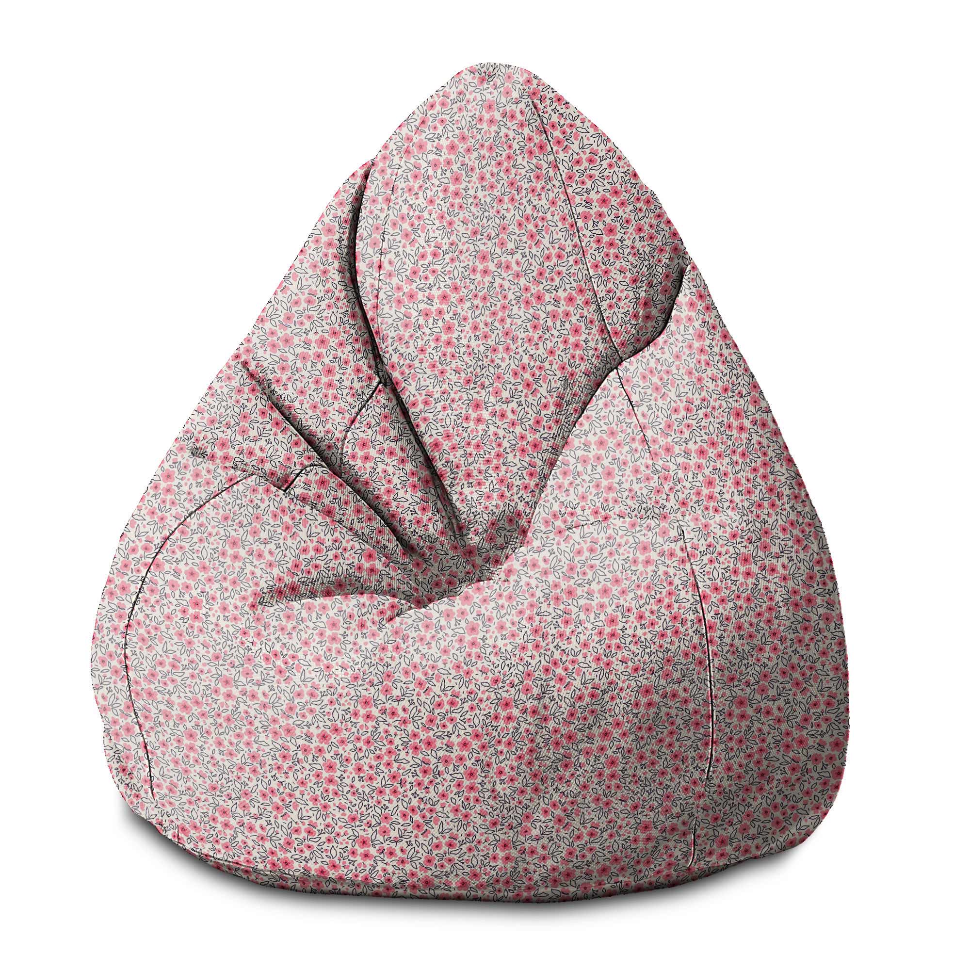 Puf Pearshape Malý Růžový Květ-M-Oxford