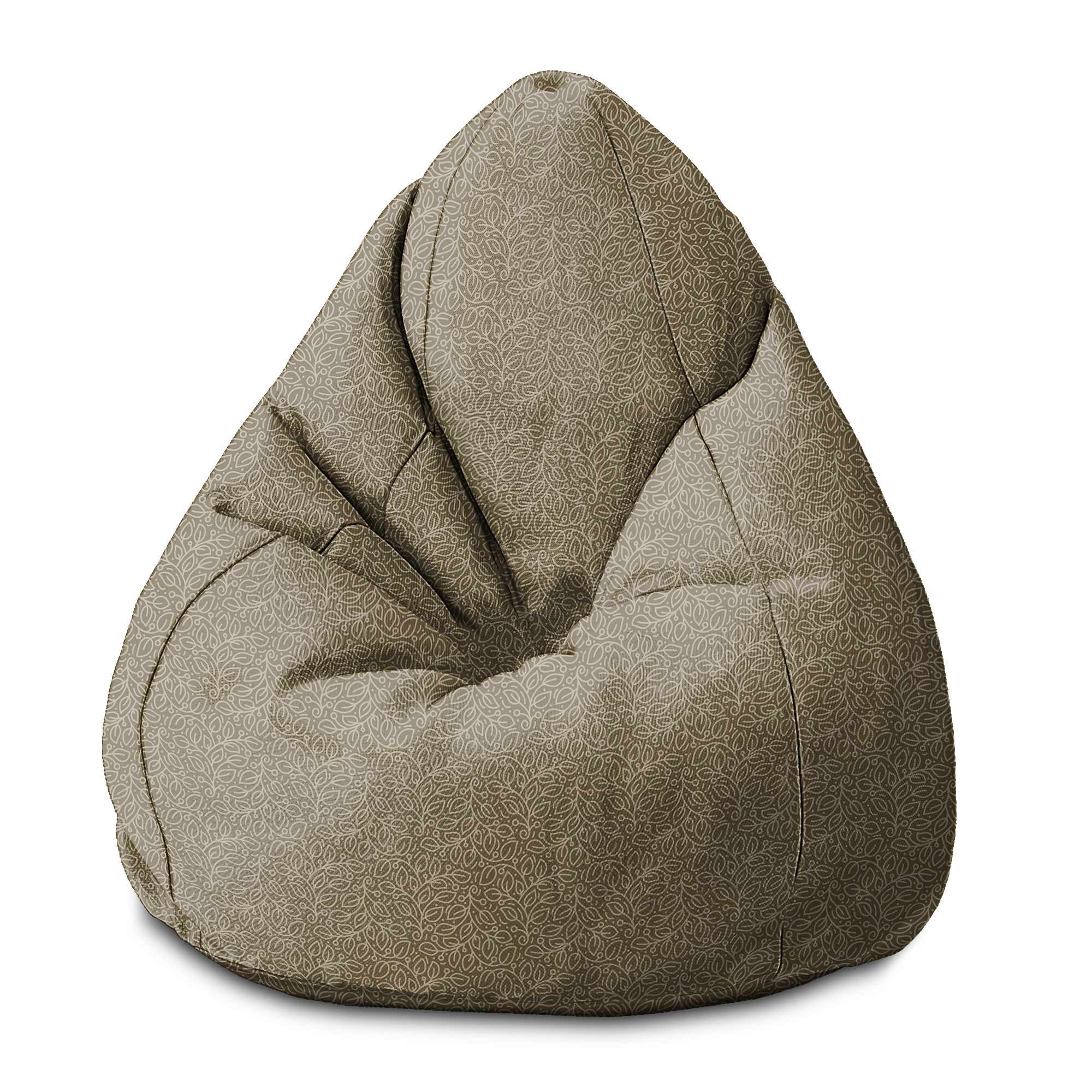 Pearshape Pouf More Leaves Beige-M-Oxford