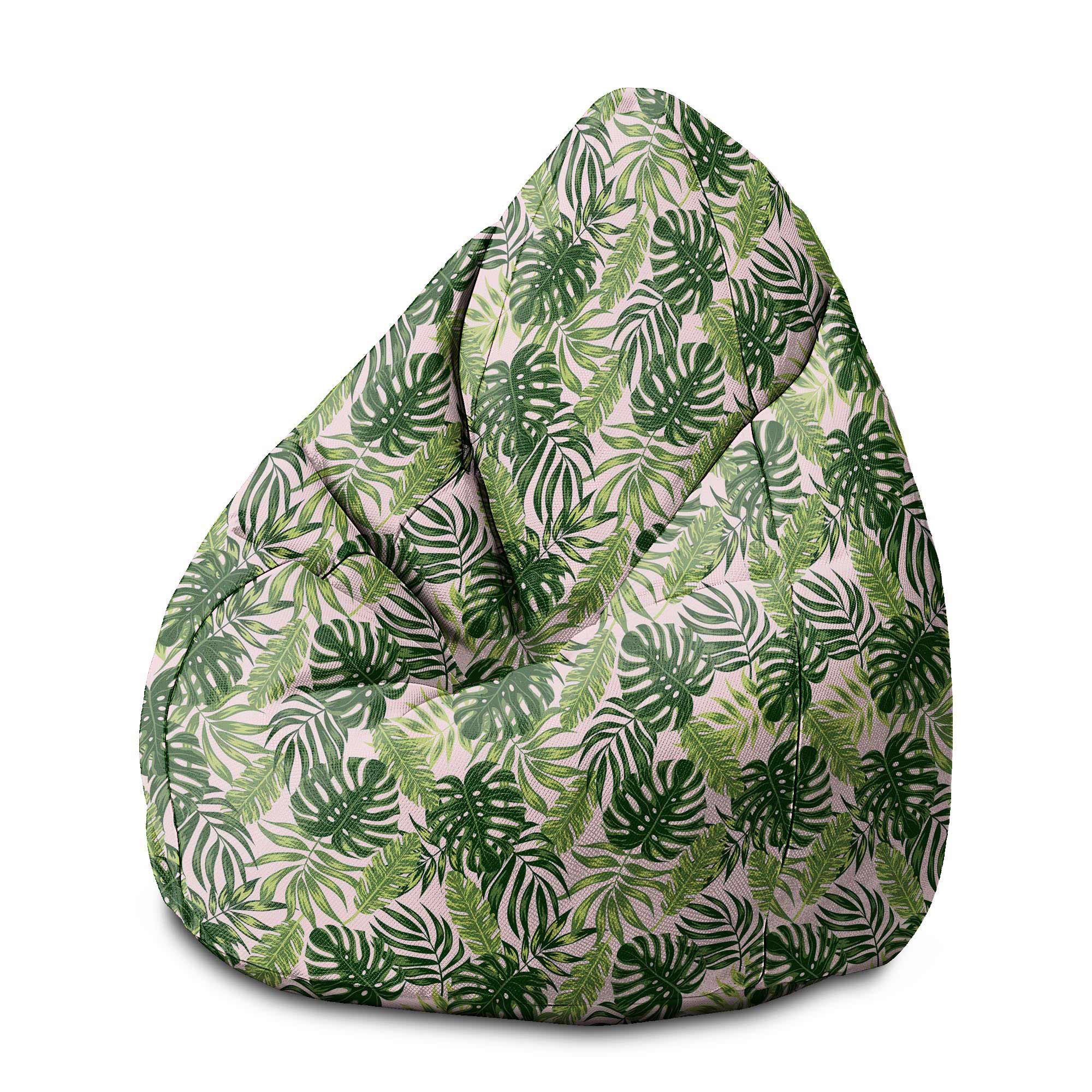 Puf Pearshape Tropical Jungle Leaves-S-Oxford