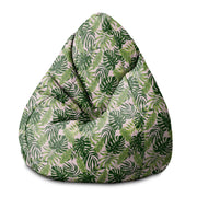 Pearshape Pouf Tropical Jungle Leaves-S-Velvet