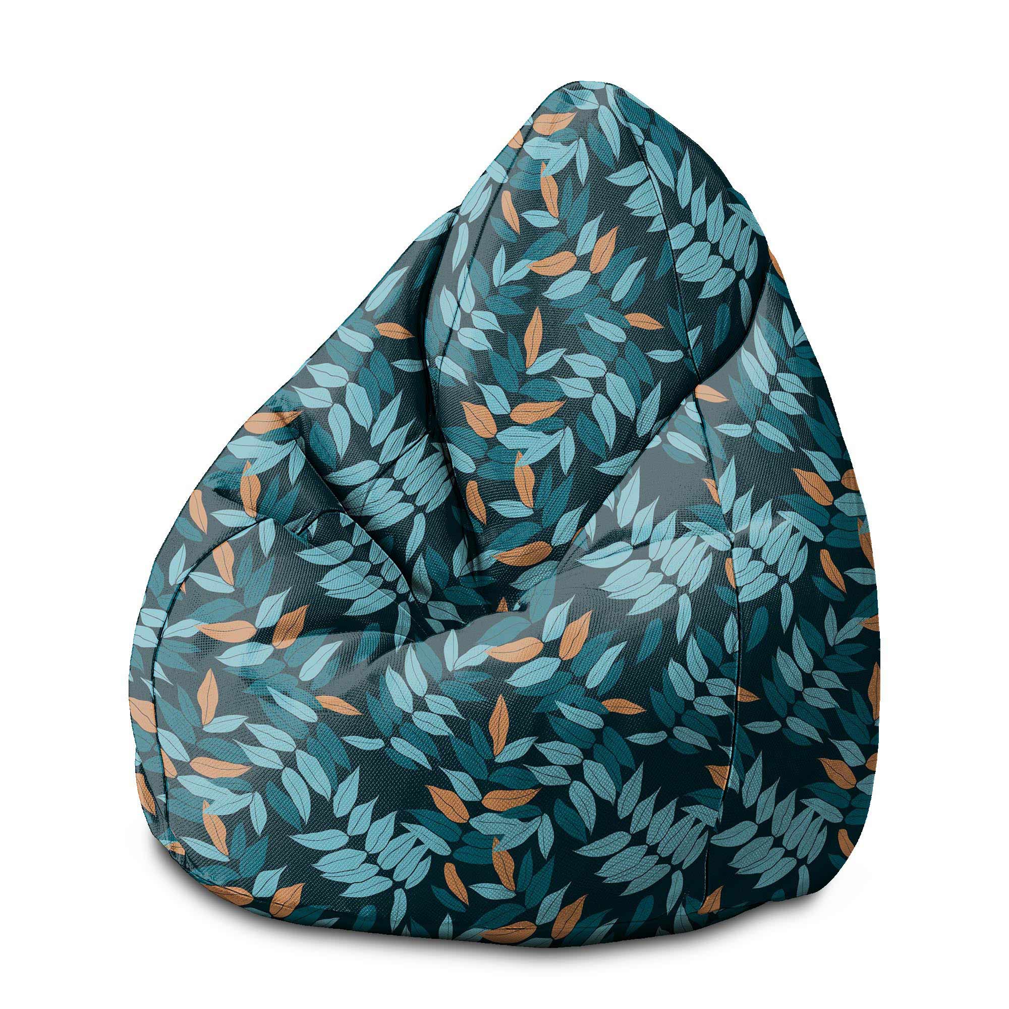 Puf Pearshape Minimal Leaves Vzor-M-Oxford