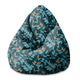 Puf Pearshape Minimal Listový Vzor-M-Velvet