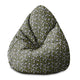 Pearshape Pouf White Flower Meadow-M-Velvet