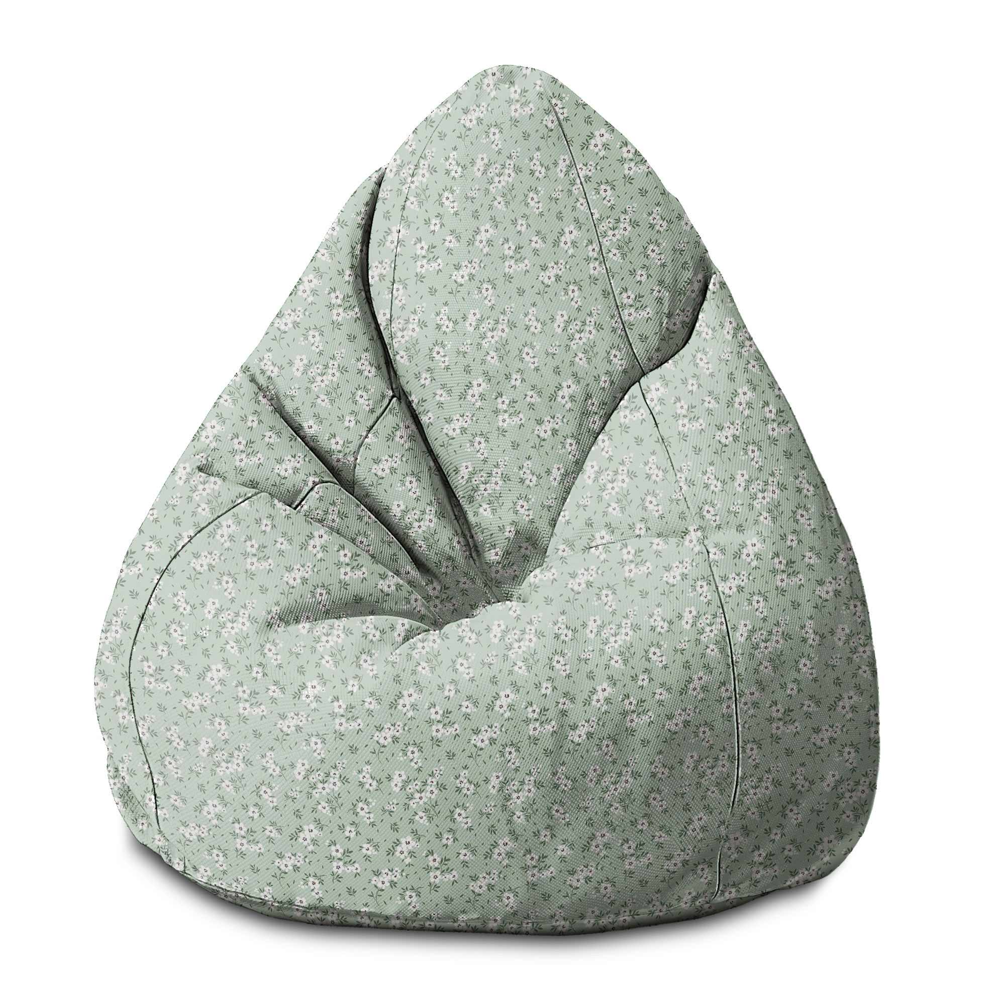 Sitzsack Birnenform Wiese mit kleinen weißen Blumen-S-Oxford