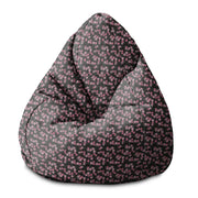 Puf Pearshape Růžový Květinový Vzor-M-Oxford