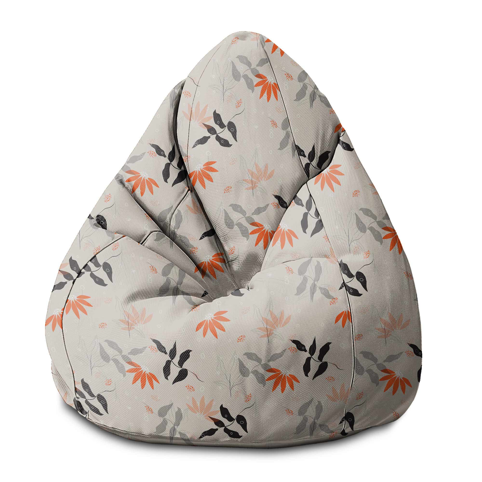 Pearshape Pouf Autumn Flowers-M-Oxford