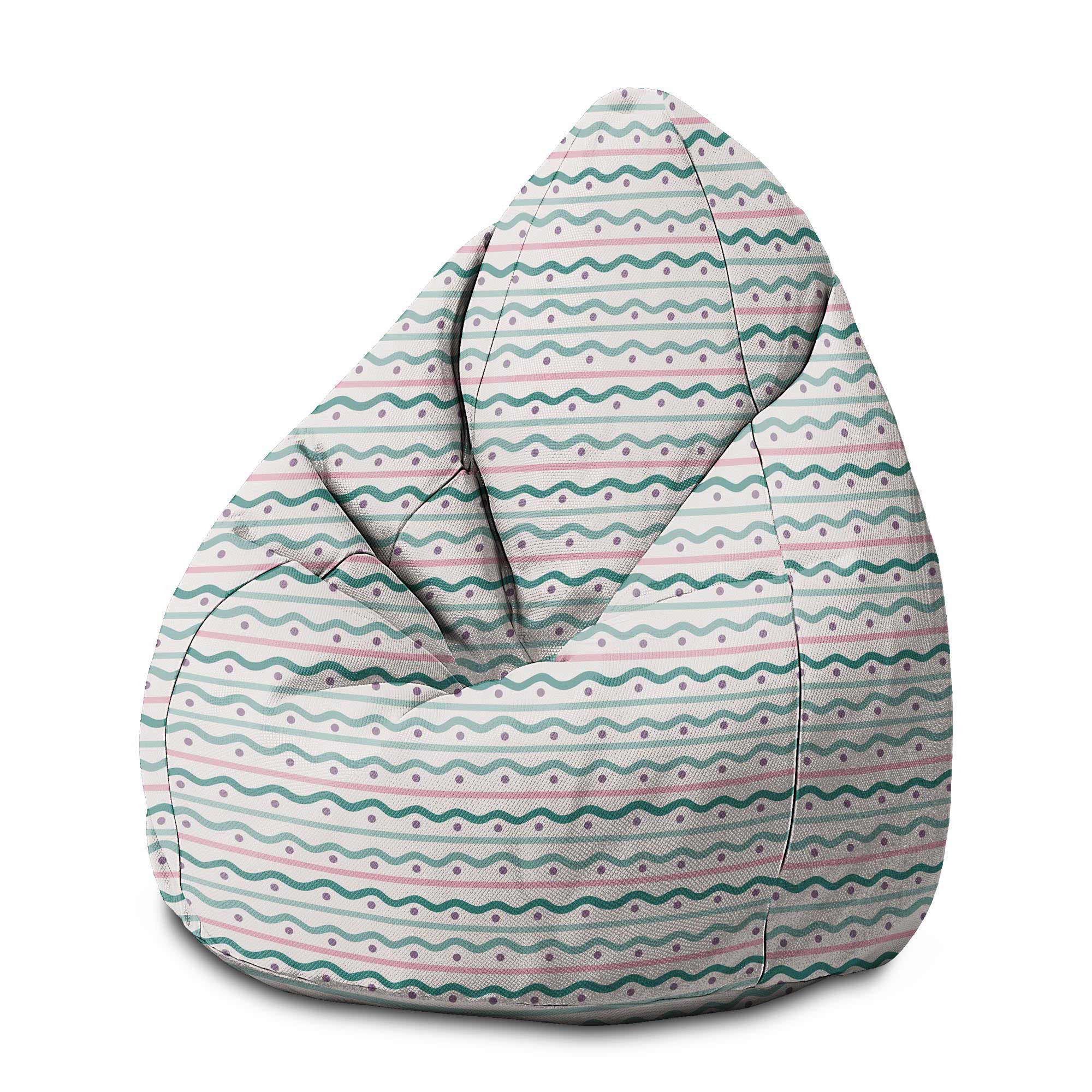 Puf Pearshape Lines and Dots-S-Velvet