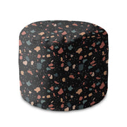 Puf okrągły podnóżek Dark Terrazzo-Velvet