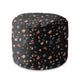 Runder Pouf Fußhocker Dark Terrazzo-Velvet