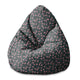 Puf Pearshape Romantické kvety-S-Zamat