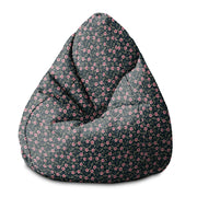 Puf Pearshape Romantické kvety-M-Zamat