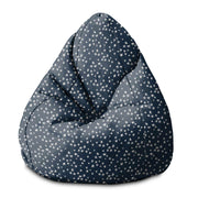 Pearshape Pouf Navy Petals-M-Velvet