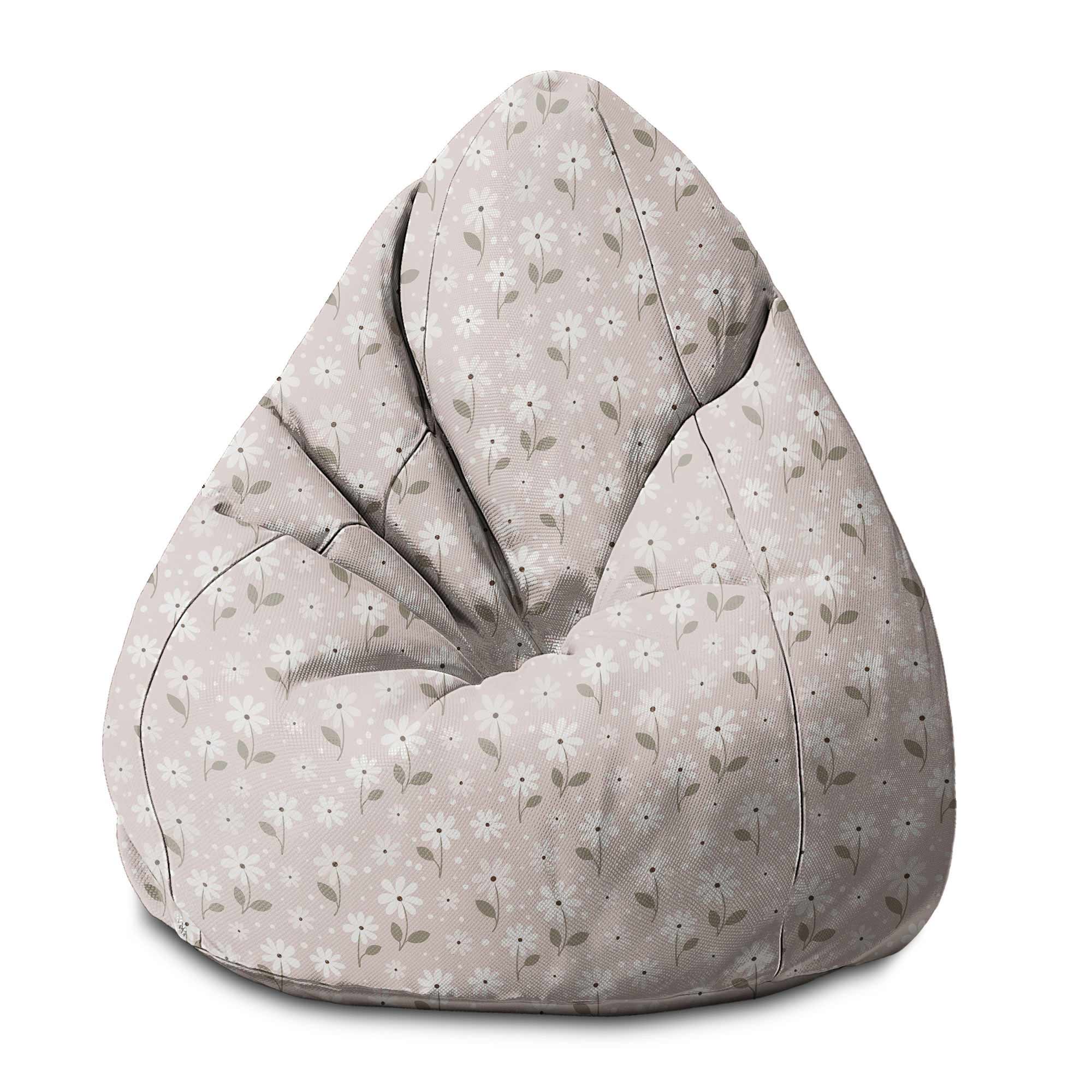 Pearshape Pouf Light Flowers-M-Velvet