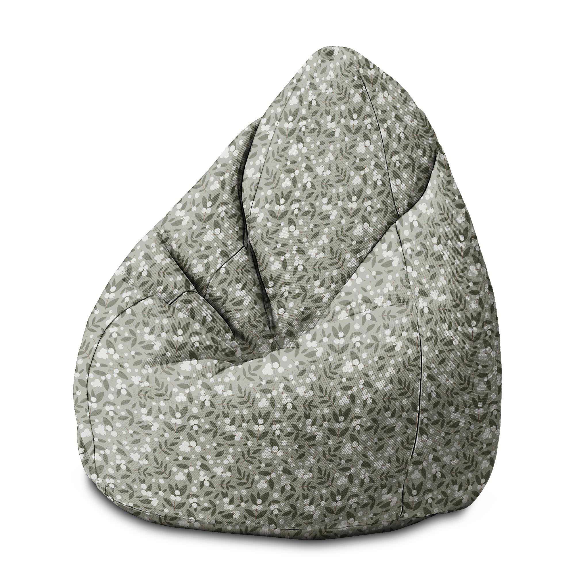Puf Pearshape Bílé bobule na olivě