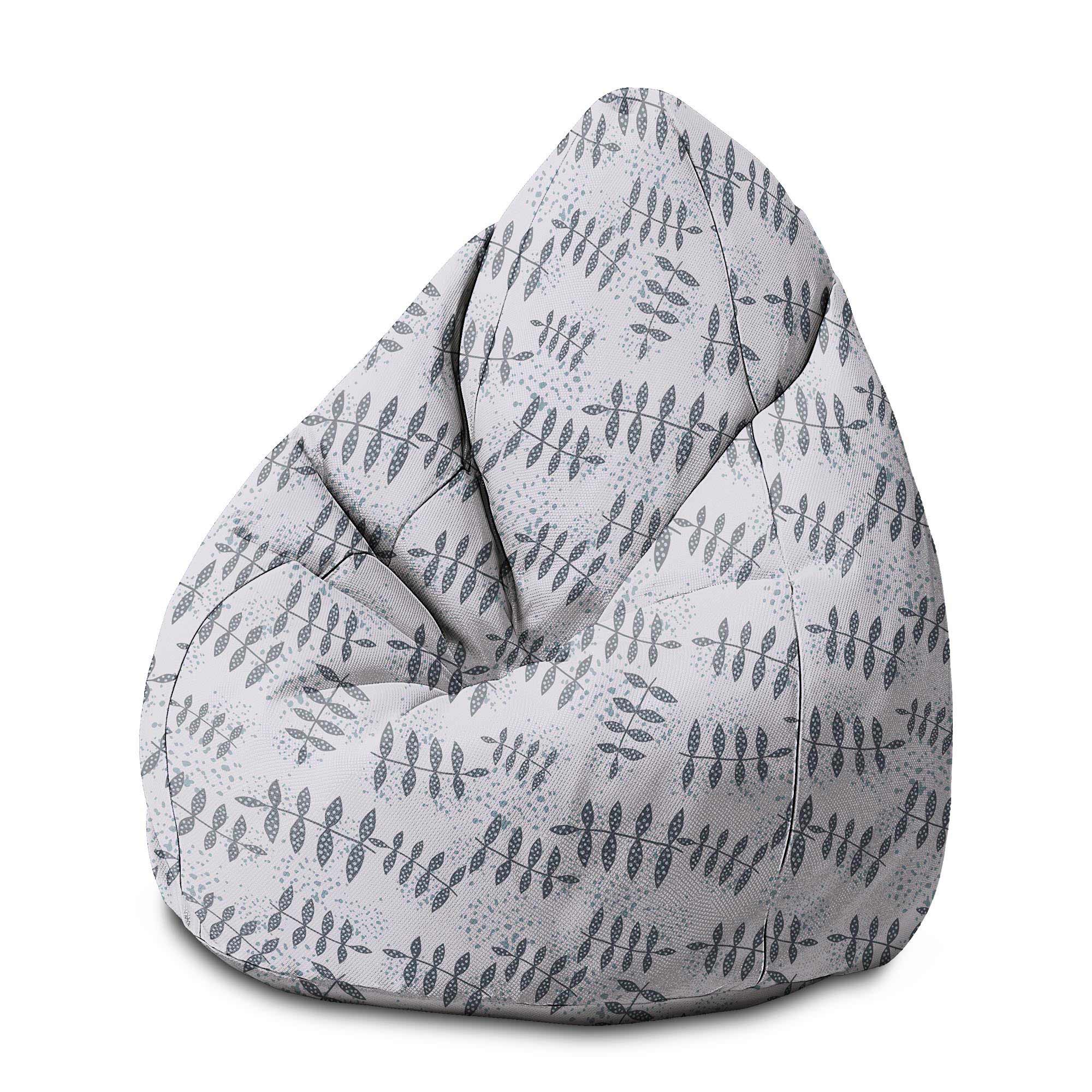 Puf Pearshape Splash květinový vzor-S-velvet