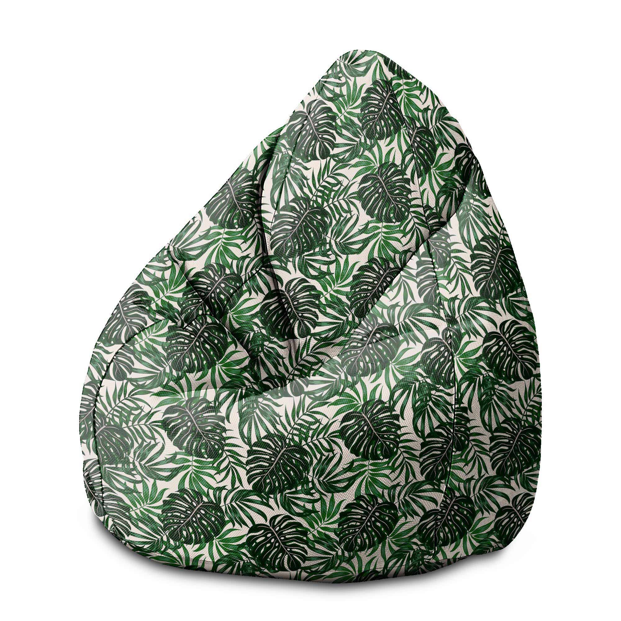 Puf Pearshape Vzor tropických listov