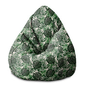 Sitzsack Birnenform Tropisches Blättermuster-S-Samt