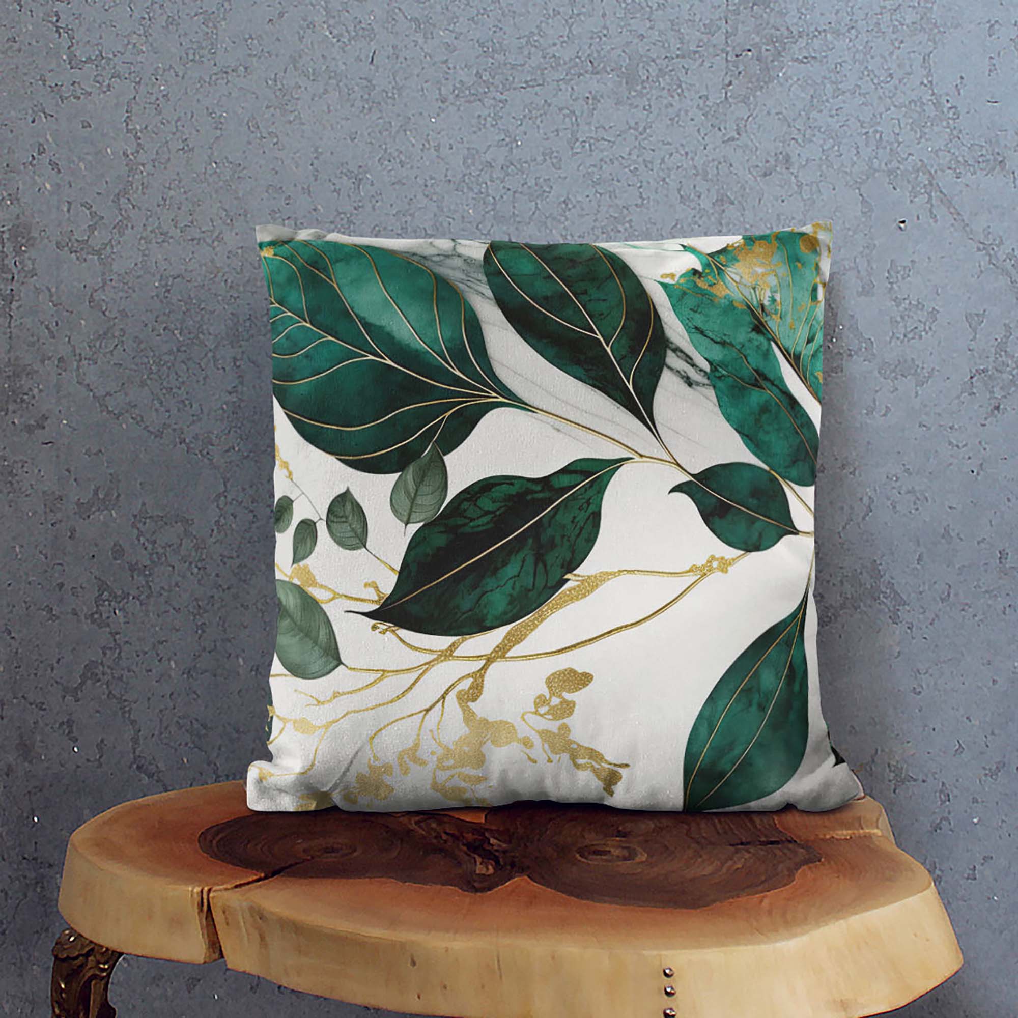 Kissen Marable with Leaves-Panama