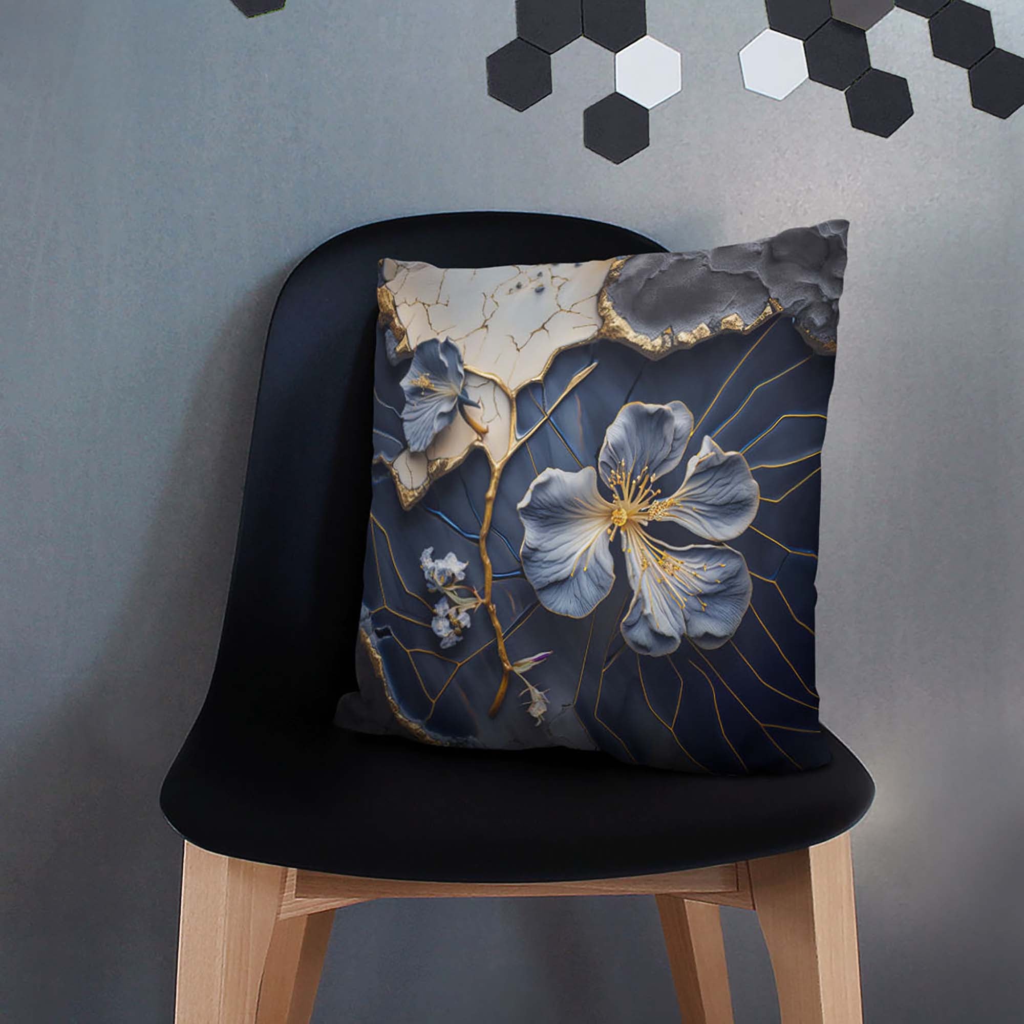 Dark Flowers Pillow