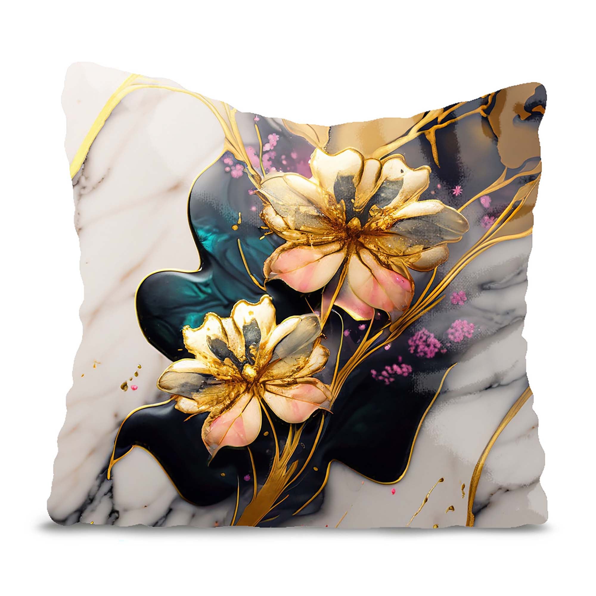 Vankúš Flower Whisper Gold-Panama