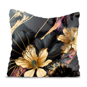 Marble Gold Gardens Pillow-Panama