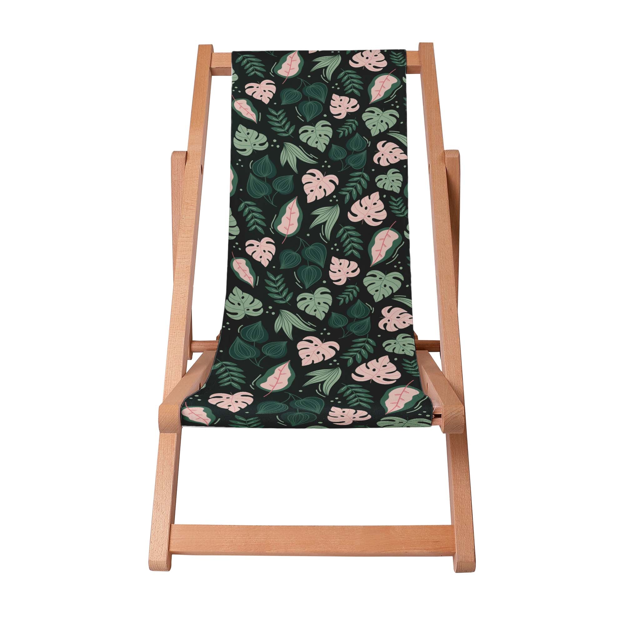 Wooden Deck Chair Great Monstera