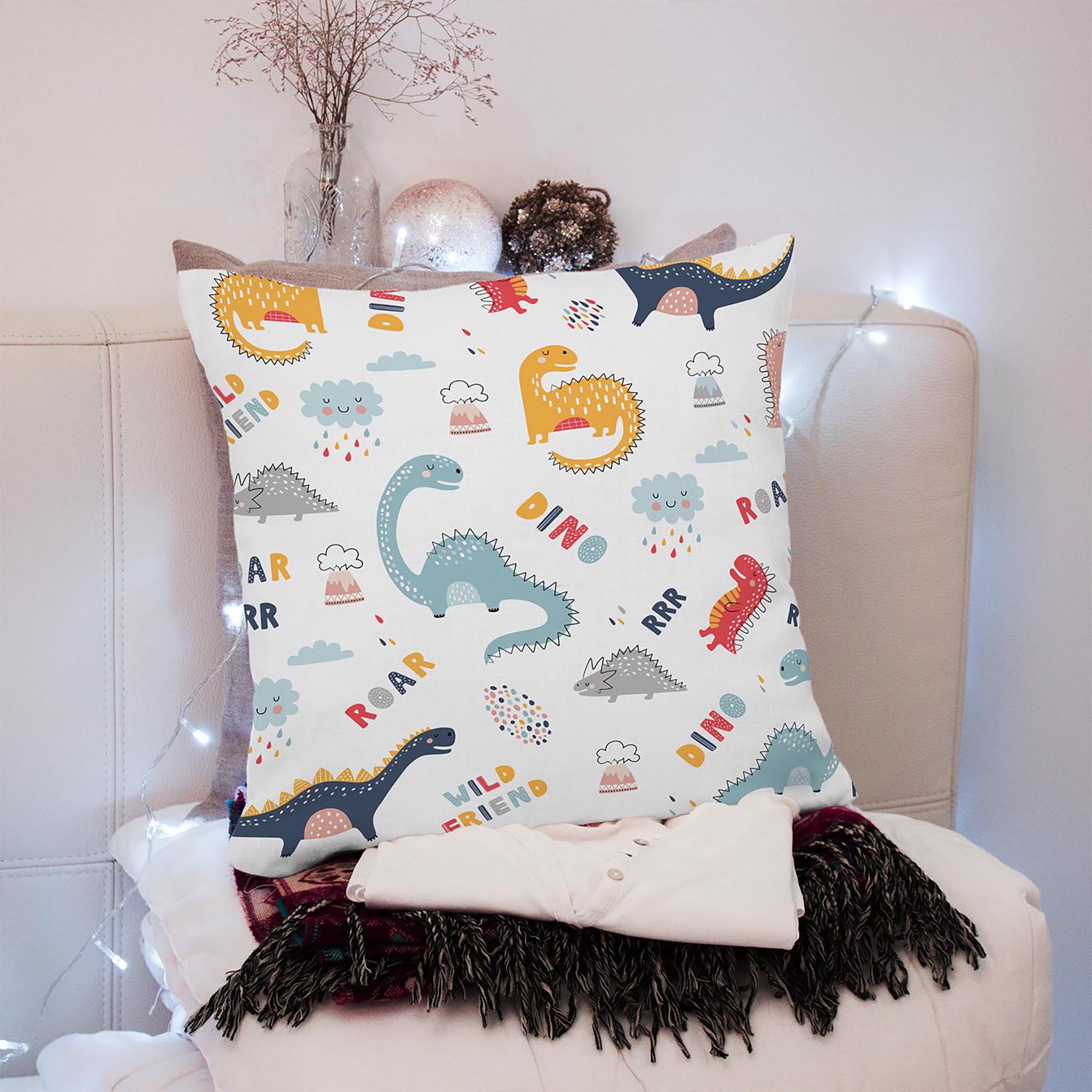 Funny Kids Dinosaurs Pillow