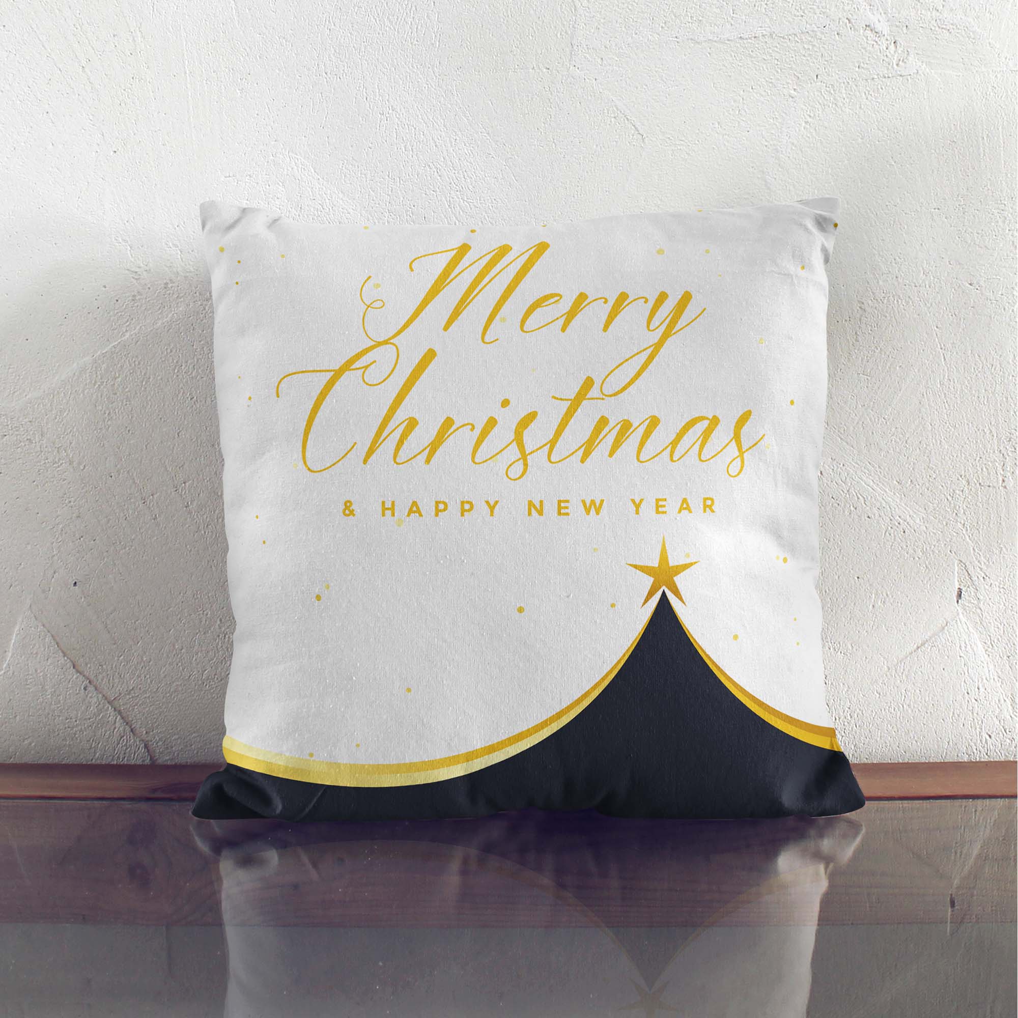 Elegant Merry Christmas Pillow-Panama